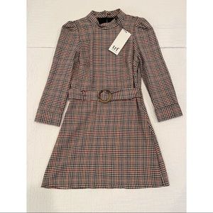 NWT Zara TRF Collection plaid dress